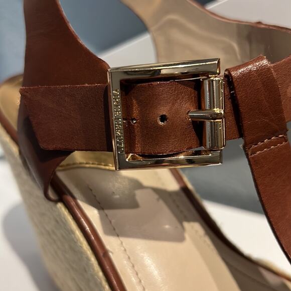 Vince Camuto Sandals Tinsell Sling Back Espadrille Wedge Platform Open Toe 9M - Picture 8 of 11